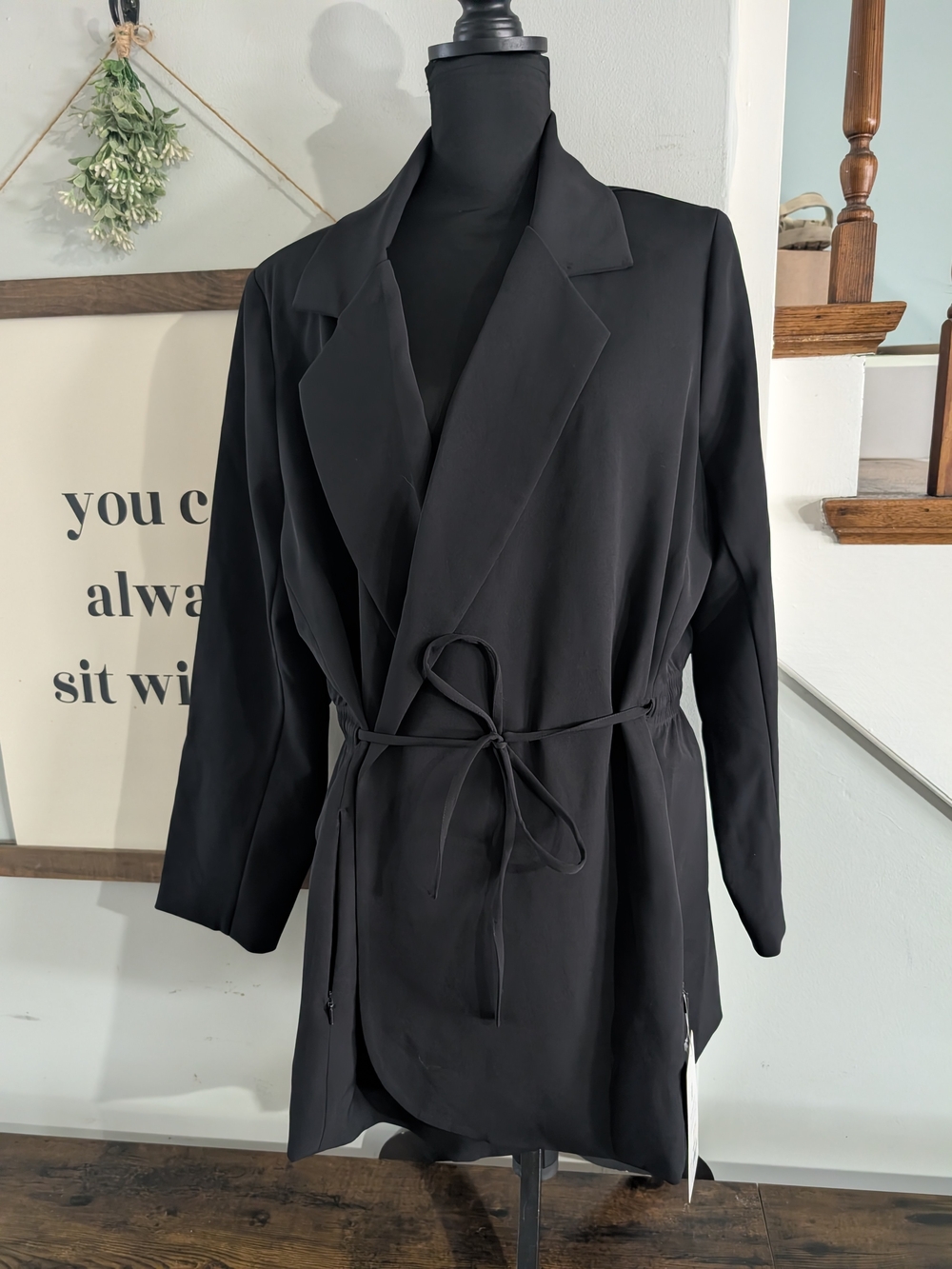 Athleta Black Wrap Blazer Jacket - Women Size 18